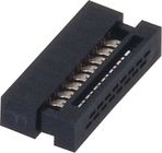 Noir 30%GF UL94V-0 ROHS de Pin PBT du connecteur 16 de prise de WCON 1.27mm IDC