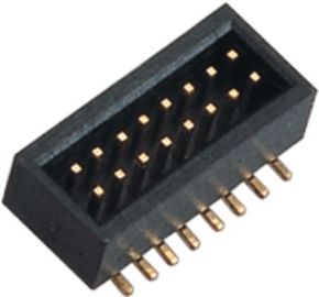 connecteur en laiton 1.0mm PA9T d'en-tête de boîte de SMT d'instantané d'or de Pin 2* 8