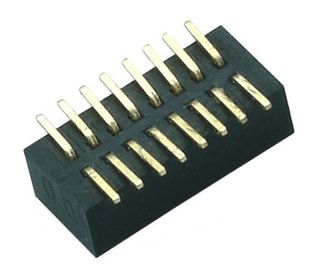 connecteur en laiton 1.0mm PA9T d'en-tête de boîte de SMT d'instantané d'or de Pin 2* 8