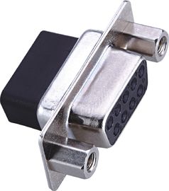 Type minute en laiton mince de Pin D de WCON 9 du connecteur femelle HD/R Sel Au/Ni 1000mΩ