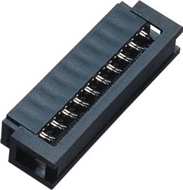 connecteur femelle du câble plat de Pin de la prise 20 de 1.27*2.54mm PBT IDC WCON