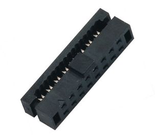 Cables connecteur de ruban d'Idc de noir de la prise PBT de WCON 2.00mm IDC avec le bronze de phosphore de bosse