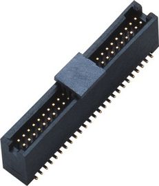 en-tête noir 50Pin SMT LCP de boîte du plastique 1,27 avec le matériel à hautes températures ROHS de Diff.Post