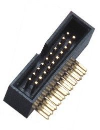 Lancement masculin PA9T du connecteur 1,27 d'en-tête de boîte d'IMMERSION de l'étamage 2*10P 90°