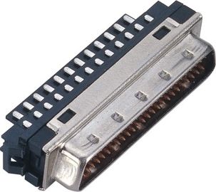bronze de phosphore de type d masculin de polyester du connecteur 68pins de scsi de 1.27mm