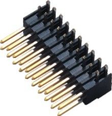 Double connecteur de la rangée WCON, connecteur PA9T R/A BK H=7.4 d'en-tête de Pin de lancement de 2,54 millimètres
