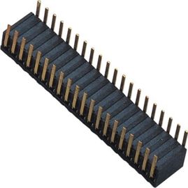 Femelle de rangée de double de résistance de feu 1,27 millimètres de lancement de noir R/A H=3.5 W=4.83 DIP=2.7 du connecteur PA9T