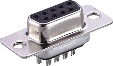 Type de 9 bornes D double connecteur de sous-marin de la soudure D de rangée de connecteur femelle pour des ordinateurs