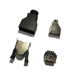 Noir noir Sel.5U » Au/Sn ROHS du mâle PBT de Pin de SCSI CEN-TYPE 14 de connecteurs mâles d'ordinateur
