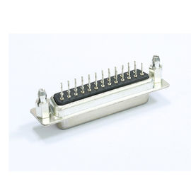 Type droit noir ROHS de double rangée femelle du connecteur 25P de SOUS-MARIN de WCON D de PBT