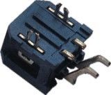 Le fil à angle droit de SMT pour embarquer le Sn de noir des connecteurs 3.00mm 2*2P LCP a plaqué ROHS