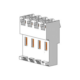 TYPE type de rabattement fil de T " de la GAUFRETTE 4P de 3.96MM de smd pour embarquer le connectorSn plaqué avec PA66 coupé ROHS