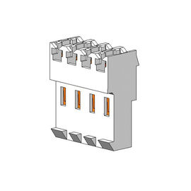 TYPE type de rabattement fil de T " de la GAUFRETTE 4P de 3.96MM de smd pour embarquer le connectorSn plaqué avec PA66 coupé ROHS