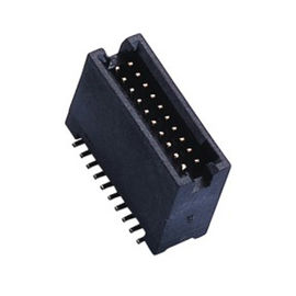 en-tête noir 50Pin SMT LCP de boîte du plastique 1,27 avec le matériel à hautes températures ROHS de Diff.Post