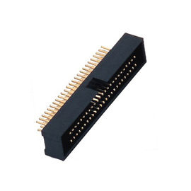 Noir droit ROHS de H=10.5 1.27*2.54 millimètre de lancement de boîte du connecteur à quatre rang PA9T d'en-tête