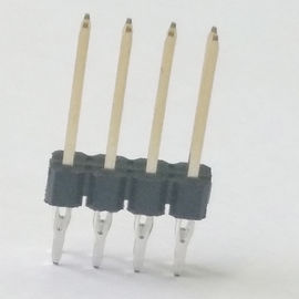 Noir ROHS du lancement PBT de Pin Header Connector Single Row 2,54 d'ajustement de presse de WCON