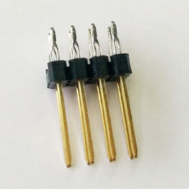 Noir ROHS du lancement PBT de Pin Header Connector Single Row 2,54 d'ajustement de presse de WCON