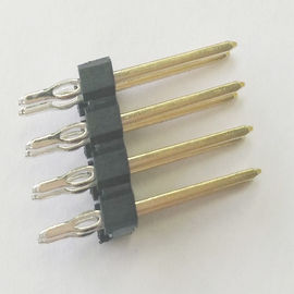 Noir ROHS du lancement PBT de Pin Header Connector Single Row 2,54 d'ajustement de presse de WCON
