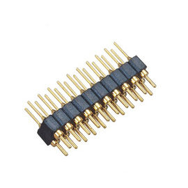Éclair droit d'or de PPS BK H=3.0 de rangée usiné par 2.54mm de WCON Pin Header Dual
