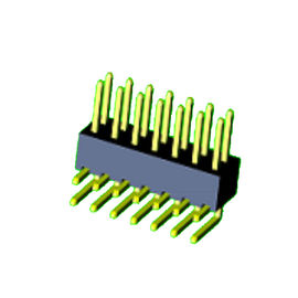 Double connecteur de la rangée WCON, connecteur PA9T R/A BK H=7.4 d'en-tête de Pin de lancement de 2,54 millimètres