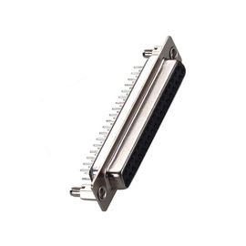 Type droit noir ROHS de double rangée femelle du connecteur 25P de SOUS-MARIN de WCON D de PBT