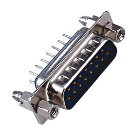 Type droit noir ROHS de double rangée femelle du connecteur 25P de SOUS-MARIN de WCON D de PBT
