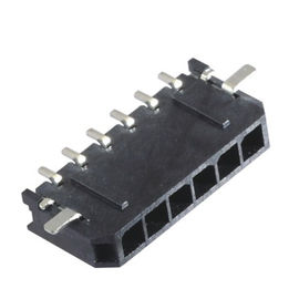 La rangée simple 3.0mm à angle droit lancent le fil pour embarquer le connecteur SMT de gaufrette avec le noir du courrier LCP