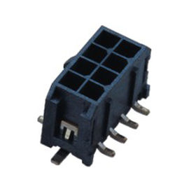 Le fil à angle droit de SMT pour embarquer le Sn de noir des connecteurs 3.00mm 2*2P LCP a plaqué ROHS