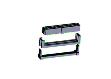 connecteur femelle du câble plat de Pin de la prise 20 de 1.27*2.54mm PBT IDC WCON