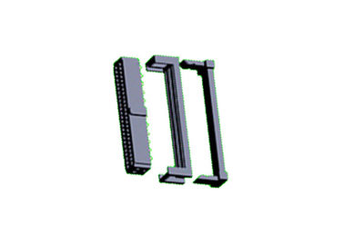 connecteur femelle du câble plat de Pin de la prise 20 de 1.27*2.54mm PBT IDC WCON