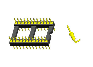 connecteur 20P de prise de 2.54mm IC autour du noir ROHS du plat H=3.0 de carte PCB de Pin Header