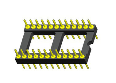 connecteur 20P de prise de 2.54mm IC autour du noir ROHS du plat H=3.0 de carte PCB de Pin Header