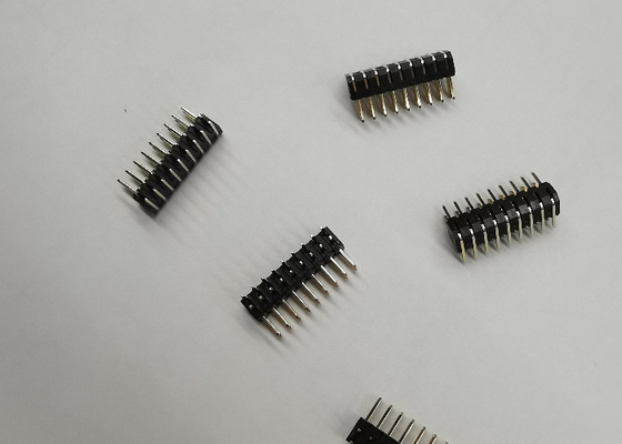 noir à angle droit du connecteur H=4.0 PA9T d'en-tête de rangée de lancement de 2mm double