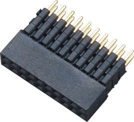 connecteur d'en-tête de rangée de lancement de 2.0mm double, noir femelle de SMT Pin Header LCP